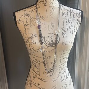 Chic Black and Silver Multi-Layer Necklace